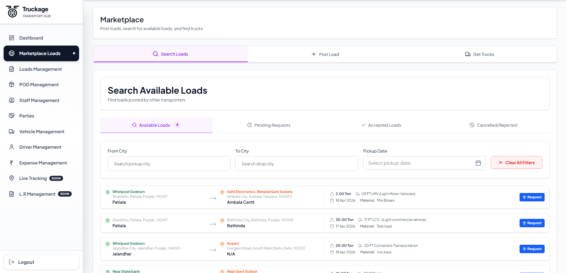 Global Load Marketplace